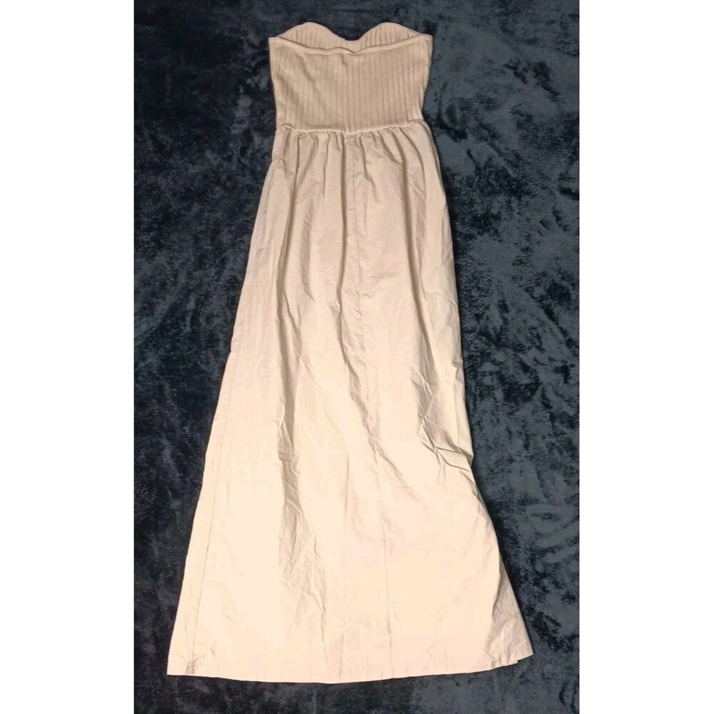 Universal Thread Ribbed Strapless Tube Maxi Dress XS Beige Sweetheart Boho - Picture 10 of 10